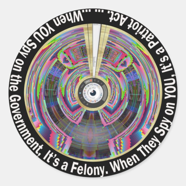 Adesivo Redondo Espie no Vinheta do Ato Patriótico (Frente)