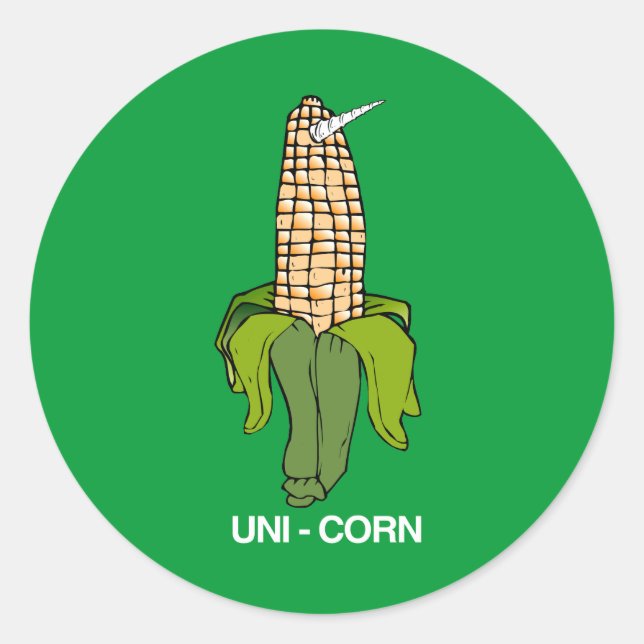 ADESIVO REDONDO ESPIGA DE MILHO UNI CORN (Frente)
