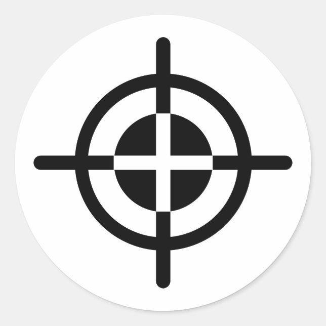 Adesivo Redondo Espingarda cruzada (Frente)