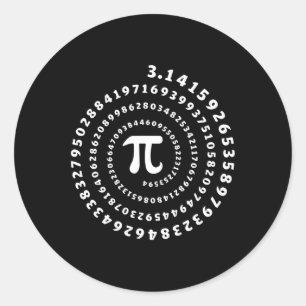 Adesivo Redondo Espiral Camisa Pi Dia Pi Amante de Matemática