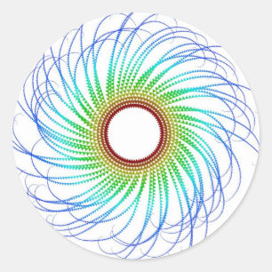 Adesivo Redondo Espiral Colorida