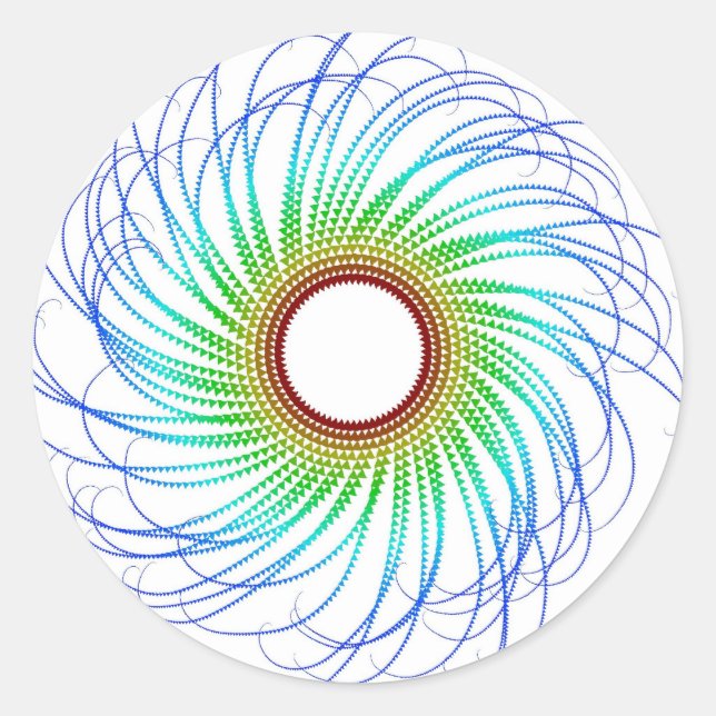 Adesivo Redondo Espiral Colorida (Frente)