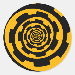 Adesivo Redondo Espiral da engrenagem