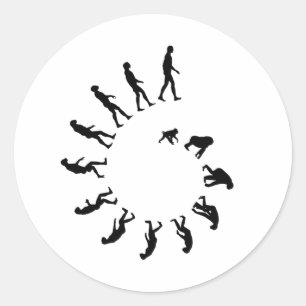 Adesivo Redondo Espiral da Evolução