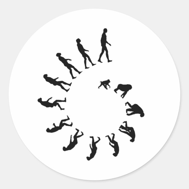 Adesivo Redondo Espiral da Evolução (Frente)