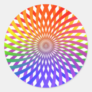 Adesivo Redondo Espiral da Roda de Cores: