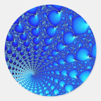 Adesivo Redondo Espiral de Ostra Azul