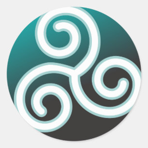 Adesivo Redondo Espiral do céltico de Triskele