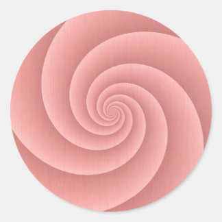Adesivo Redondo Espiral em Impressão de textura metálica escovada