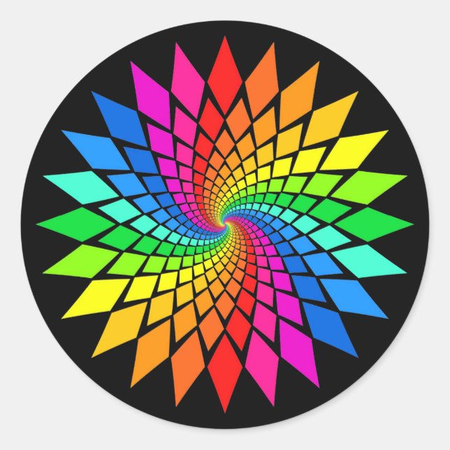 Adesivo Redondo Espiral Espectral (Frente)