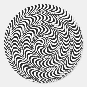 Adesivo Redondo Espiral óptica ilusória do bloco