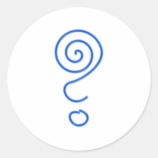 Adesivo Redondo Espiral ponto de interrogação Spiralfragezeichen