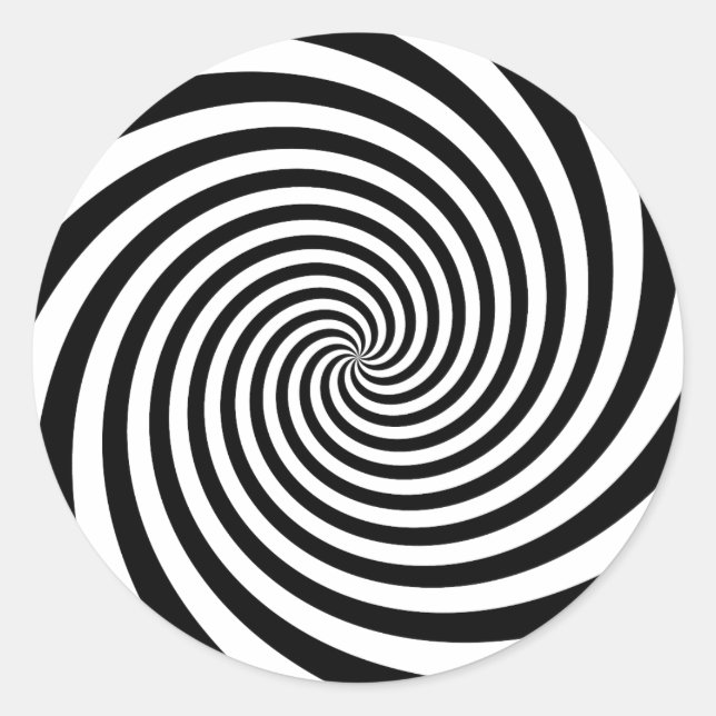 Adesivo Redondo Espiral Preta (Frente)