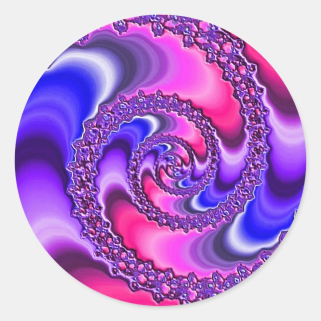 Adesivo Redondo Espiral Roxa (Frente)