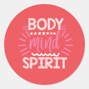 Adesivo Redondo Espírito da mente corporal