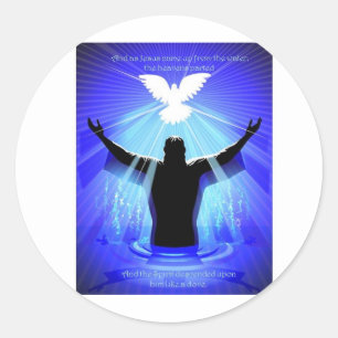 Adesivo Redondo Espírito descendo como uma pomba