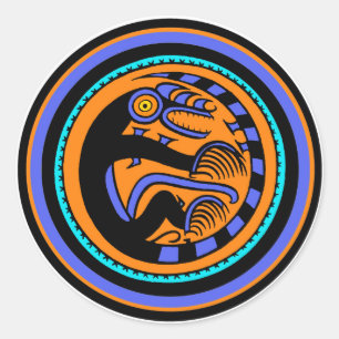 Adesivo Redondo Espírito Serpente de San Blas