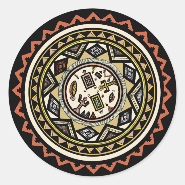 Adesivo Redondo Espíritos africanos (Frente)