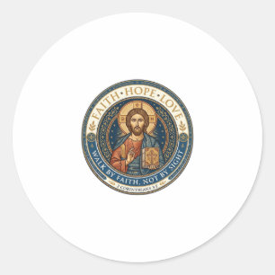 Adesivo Redondo Espiritualidade Contemplativa Monástica de Jesus G