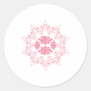 Adesivo Redondo Espiritualidade Yoga Iogue Pilates Flor de Lótus M