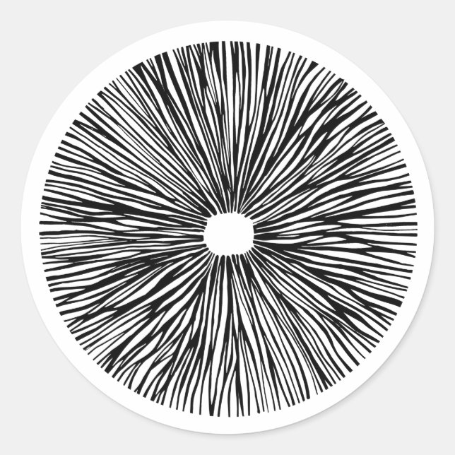 Adesivo Redondo Esporo de cogumelos mágicos (Frente)