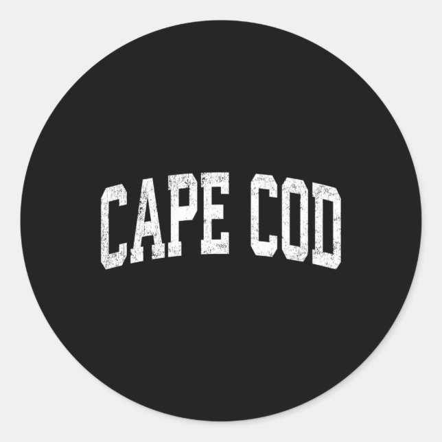 Adesivo Redondo Esporte Mãe de Massachusetts do Cabo Cod (Frente)