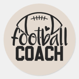 Adesivo Redondo Esportes de arte de treinador de futebol legal
