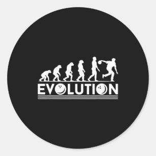 Adesivo Redondo Esportes de biologia engraçados da evolução da bol