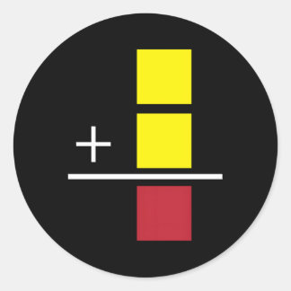 Adesivo Redondo Esportes De Referência De Cartão Vermelho Amarelo 