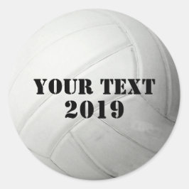 Adesivo Redondo Esportes legal da Equipe de Voleibol e Nome Person
