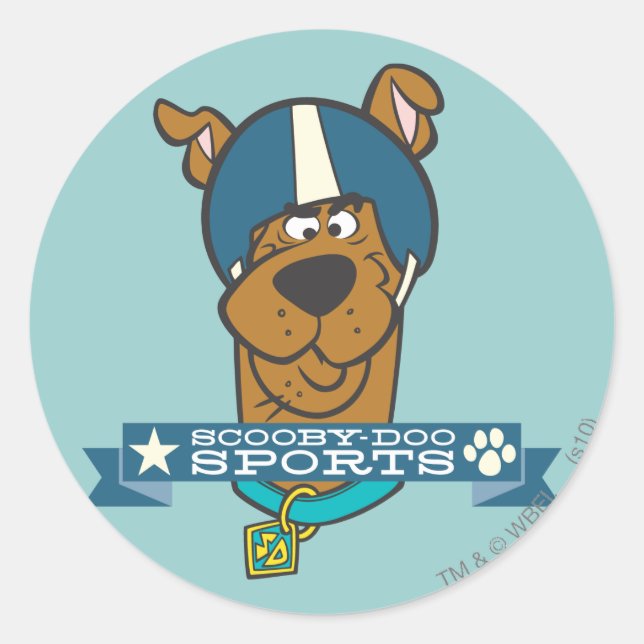 Adesivo Redondo Esportes Scooby-Doo (Frente)