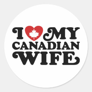 Adesivo Redondo Esposa Canadiana