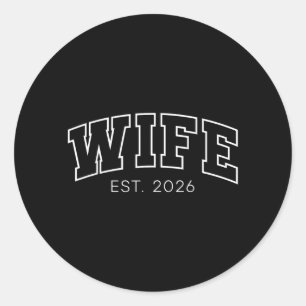 Adesivo Redondo Esposa Est 2026 Casada Lua de Mel Casamento Casais