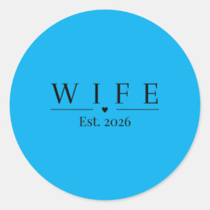 Adesivo Redondo Esposa Est 2026 Casada Sr E Sra Casamento Lua de M