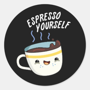 Adesivo Redondo Espresso Seu Engraçado Café