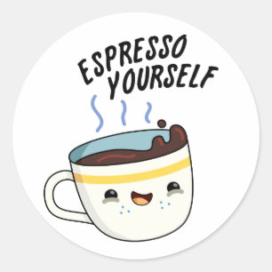 Adesivo Redondo Espresso Seu Engraçado Café