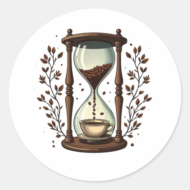 Adesivo Redondo Espresso: Um Sip de cada Vez (Frente)