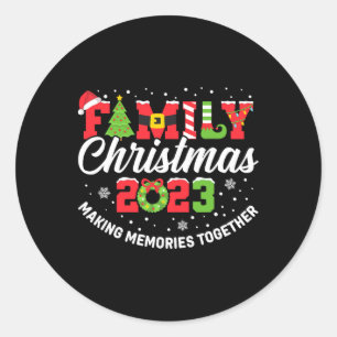 Adesivo Redondo Esquadra S do Natal da Família 2023