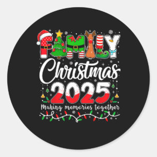 Adesivo Redondo Esquadra S do Natal da Família 2025