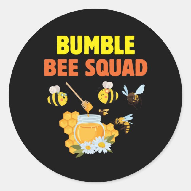 Adesivo Redondo Esquadrão 2 da Beekeeper Art Bumble (Frente)