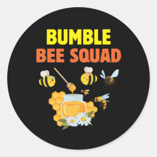 Adesivo Redondo Esquadrão 2 da Beekeeper Art Bumble Bee