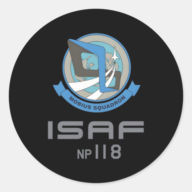 Adesivo Redondo Esquadrão Ace Combat 04 Mobius (Frente)