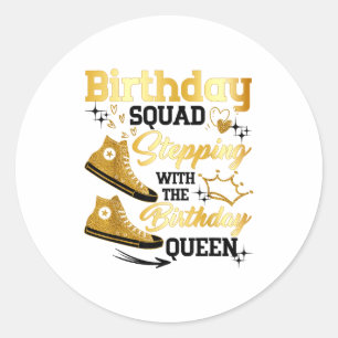 Adesivo Redondo Esquadrão de Aniversário Scute Ss Fofo Sss Caminha