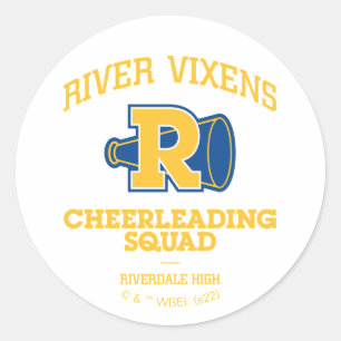 Adesivo Redondo Esquadrão de Cheerhead River Vixens