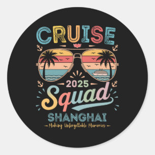 Adesivo Redondo Esquadrão de Cruzeiro 2025 Grupo Familiar Shanghai