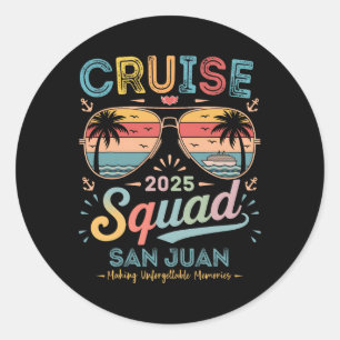Adesivo Redondo Esquadrão de Cruzeiro 2025 San Juan Grupo Familiar