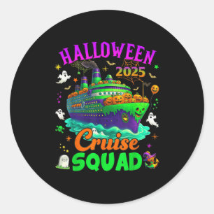 Adesivo Redondo Esquadrão de Cruzeiro de Halloween 2025 Cruzeiros