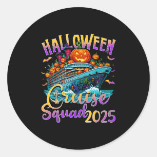 Adesivo Redondo Esquadrão de Cruzeiro de Halloween 2025 Fami de Fé