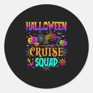 Adesivo Redondo Esquadrão de Cruzeiro de Halloween 2025 Navio Féri
