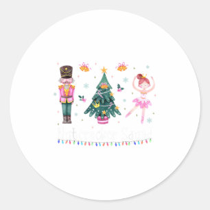 Adesivo Redondo Esquadrão de Dança de Ballet Nutcracker de Natal M
